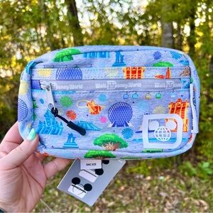 Walt Disney World Four Parks Icons Fanny Pack Belt Bag Headband Holder NEW